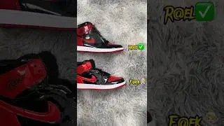 Real Vs Fake Patent Bred Jordan 1 #sneakerhead #sneakers #viral