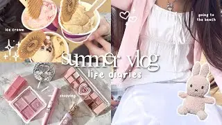 summer vlog 🌺 | life post a-levels, going to the beach, shopping, yummy food, etc.
