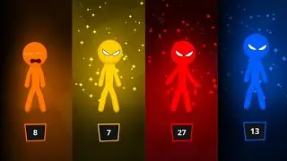 Турнирный режим Stickman Party | Случайные мини-игры для 4 игроков