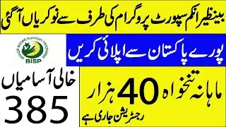 BISP Jobs 2021 Online Apply | Benazir Income Support Programme Jobs 2021