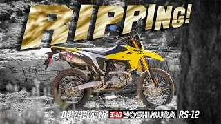 Suzuki DR-Z4S with Yoshimura RS-12 Ripping Through the Woods