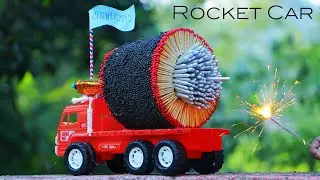 Rocket Car Experiment | 50000 matchstick & Sparklers powered Jet Truck | Amazing 🌋
