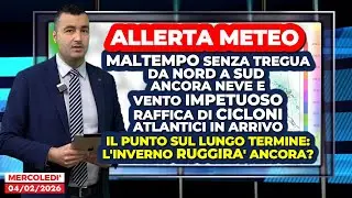 Allerta Meteo, MALTEMPO Senza tregua da Nord a Sud. Ancora NEVE e VENTO impetuoso! Tutti i dettagli