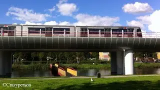 RET metro&rsquo;s type SG3 bij opstelspoor Spijkenisse +Tegelijk vertrek! (25-09-2015)