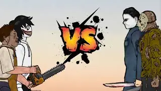 Jeff, leatherface vs michael myers, jason voorhees animation
