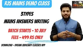 Live Demo classes for RJS 2024 Mains Exam|3 Type Mains Answer Writing|By Vijay Sir|