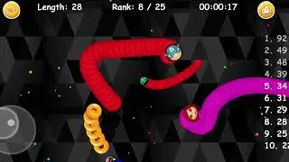Worms zone io !! Cacing Besar Superhero wasp !! Slither Snake Giant #92977