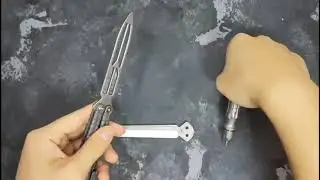 Maxace Knives Midnightcatstudio Balisong Obsidian assembly