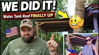 Building in the Philippines 🇵🇭 | Our Water Tank Roof Is UP! #americanfilipinacouple 