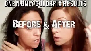 One n Only Color Fix Colorfix on dyed black hair results. BEFORE AND AFTER.