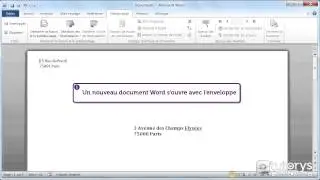 Comment créer des enveloppes et des étiquettes avec Word 2010 ?