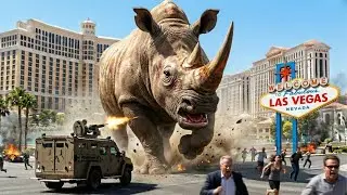 Heroic Rescue Team Stops a 70-Meter Rhino Rampage in Las Vegas &mdash; The Strip Was About to Fall