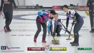FEATURE Sayaka Yoshimura VS Kristy Watling   B QUALIFIER   S3 Group Curling Stadium Series XCM