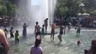Body pride hops in WSP fountain