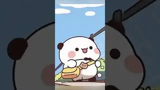 cute bubu and her Walk ❤️&hearts;️😀 #shorts ,#bubududu #dudububu #cute #cartoon #animation #ai
