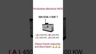 500 KVA SE KW BATAYE 4 OPTION#ITI ELECTRICIAN#DIPLOMA AND POLYTECHNIC TECHNICIAN#electricalengineer