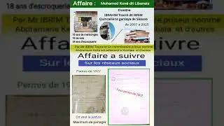 Affaire Mohamed Kon&eacute; contre IBRIM Traor&eacute; partie 1