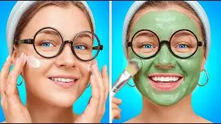 मेरा एक्सट्रीम मेकओवर चैलेंज || फनी DIY क्राफ्ट्स मेकअप हैक्स! 123 GO! TRENDS पर ब्यूटी गैजेट्स