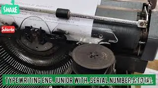 TYPEWRITING  ENG. JUNIOR  WITH SERIAL NUMBER & TOTAL