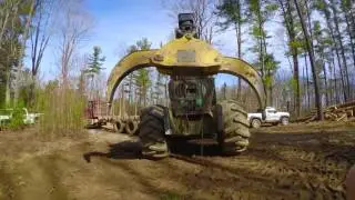 2017 John Deere 648L Working in the Woods