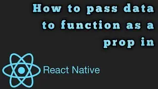 How to Pass Data in Function as a prop in ReactNative