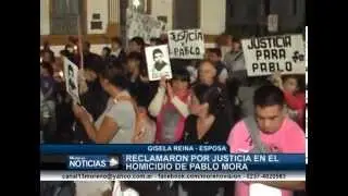 Reclamaron justicia por el homicidio de Pablo Mora   Gisela Reina