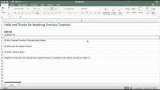 Excel Tutorials  Video 1   Introduction