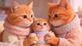 Ginger Kitten Raised With So Much Love 🐾💖 Thanks to Mama and Papa Cat 😻