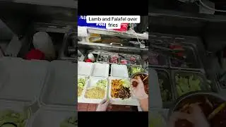 #lamb and #falafal #over #rice #special At ZAMZAM HALAL 102 Saratoga Avenue, Brooklyn, NY #nyc #food