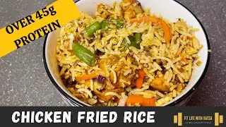 High Protein Chicken Fried Rice Recipe | Healthy Indian Recipes with calorie breakdown