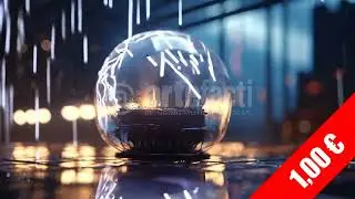 Glass Lightning Sphere With Bokeh &mdash; HD Stock Footage