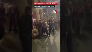 Eyewitness Video Shows Police Detain Woman By Scarf At Sydney Pro-Palestinian Rally | VERTEX
