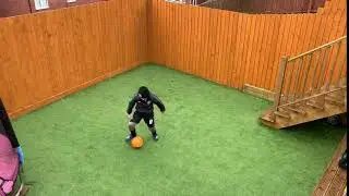 Jason doing few football skills that you can practise in your garden