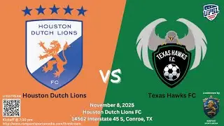 Dutch Lions vs Texas Hawks (11-8-2025)