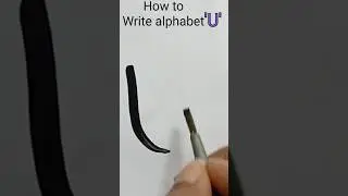 How to write letter 'U'#drawing #asmrart #colortheory #color  #satisfyingvideo #alphabet #art