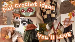 🍂 Crocheting Pinterest-Inspired Fall Projects🍁 | Fall Crochet Ideas | Decorations Shopping & Baking