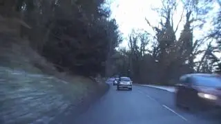 Driving Along Wyche Road B4218 & Wells Road A449, Malvern, Worcestershire, UK 17th December 2010