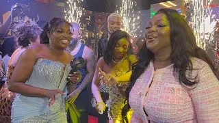 ENIOLA BADMUS JOINED FUNKE AKINDELE ON THE DANCE FLOOR AT EVERYBODY LOVES JENIFA MOVIE PREMIERE