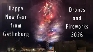 Новогодний фейерверк в Гатлинбурге с дронами и оригинальной песней (2025)