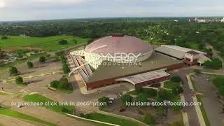 029 aerial drone cajundome view lafatette louisiana video footage