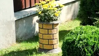 🌺Как сделать уличный Вазон из трубы и цемента своими руками / How to make a street pot