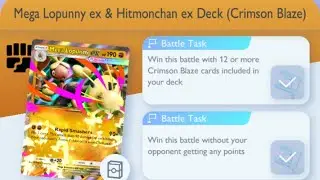 Pok&eacute;mon TCG Pocket - Mega Lopunny ex & Hitmonchan ex Deck (Crimson Blaze) | Crimson Blaze Mission