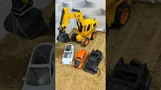 Rc 3 Car Rescue for Excavator #rccar #excavator #shorts