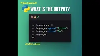 Python Quizzes #1 Append vs Extend in Python List