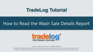 How to Read the Wash Sale Details Report