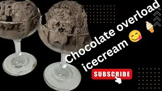 Chocolate overload ice cream 🍨 without CMC and GMS powder 
