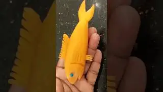 Carrot carving  making fish🐟#Shorts