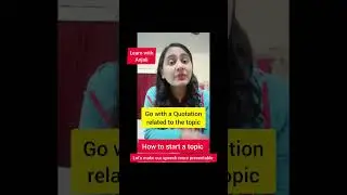 How to start a topic/ Use of quotation.#viral #shorts #english #speech #jobs