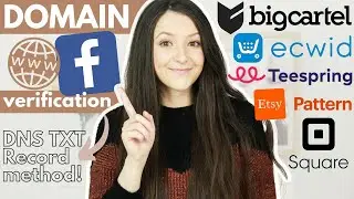 Facebook Website Domain Verification with DNS TXT Record: Pattern, Big Cartel, Spring, Square, Ecwid