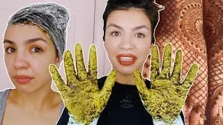 HENNA HAIR DYE 🖤DYEING MY HAIR BLACK WITH HENNA